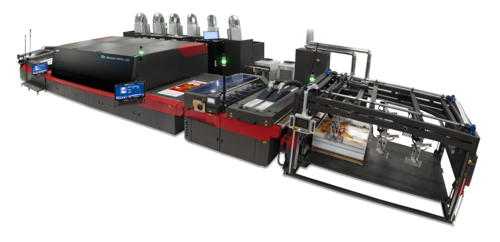 EFI Nozomi 18000+ LED single-pass printer.