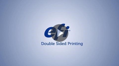 Image of EFI logo and title '' Double sided printing''