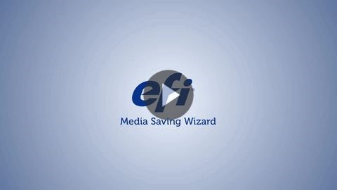 EFI logo and ''Media Saving Wizard'' title