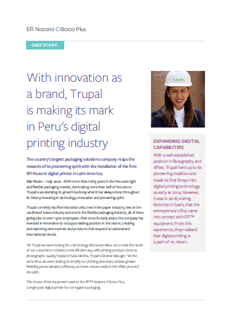 EFI Nozomi C18000 Trupal Case Study supporting visual