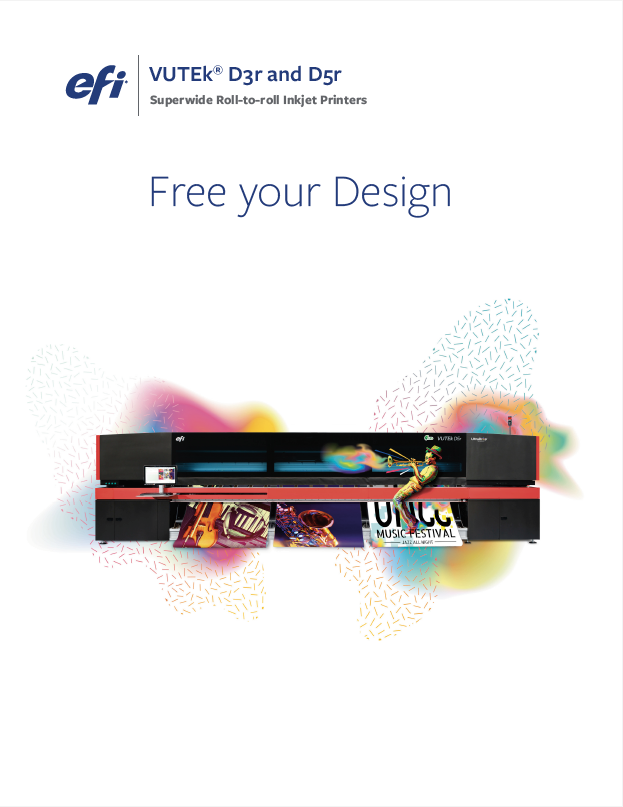 EFI VUTEk D3r and D5r Roll-to-roll Printers supporting visual