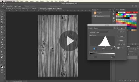 Image of textured printing in black and white created