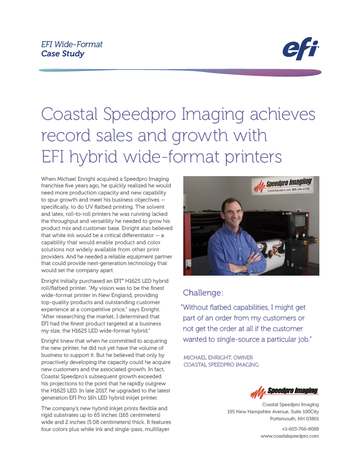 EFI Pro 16h Coastal Speedpro Imaging Case Study supporting visual
