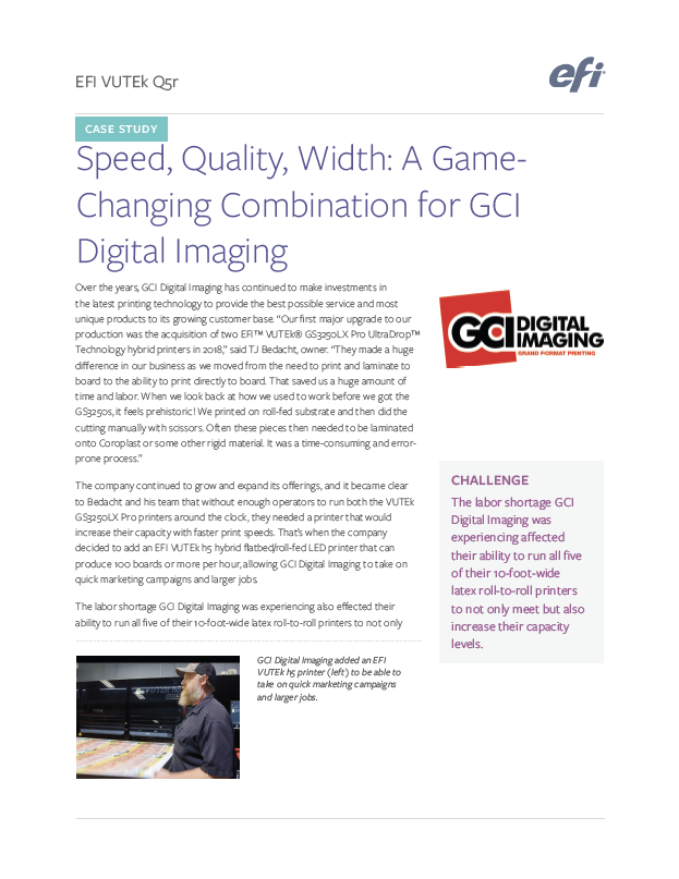 Speed, Quality, Width: A Game-changing Combination for GCI Digital Imaging supporting visual