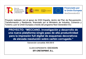 Image of the. ICEX Spain Foreign Trade Institute grant for funds to support R&D programs.