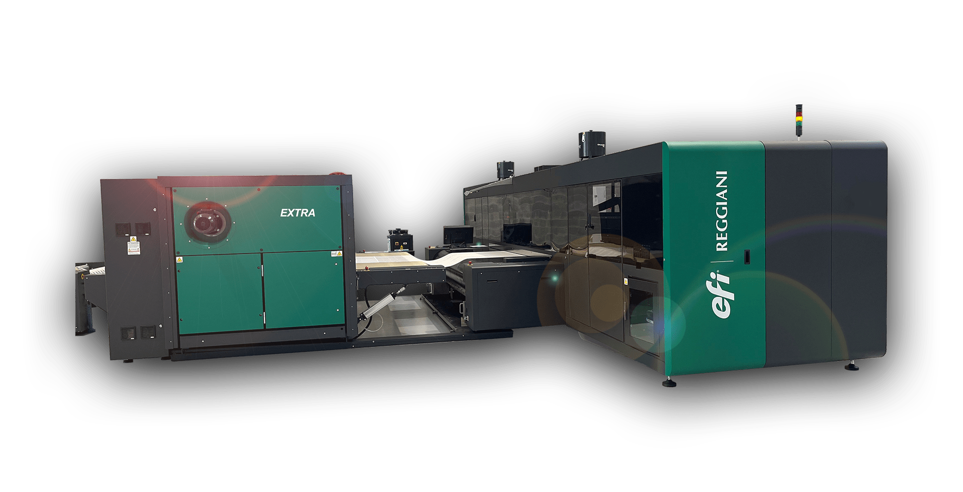EFI Reggiani EXTRA digital inkjet textile printer.