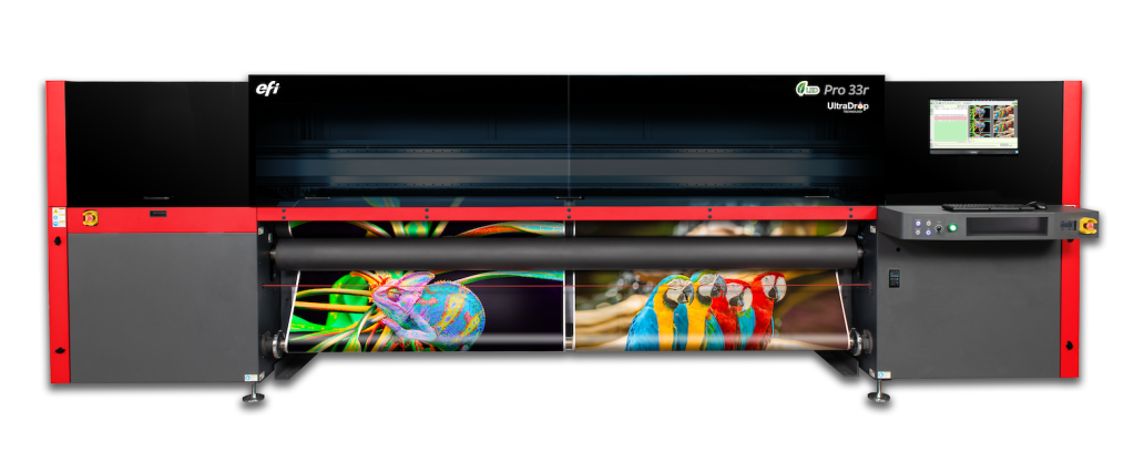 EFI Pro 33r roll-to-roll LED printer.