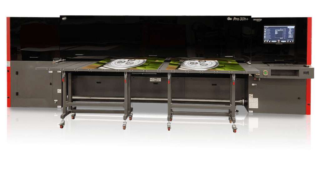 EFI Pro 30h+ hybrid UV LED printer.