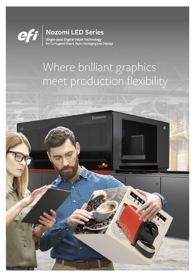 Resource: EFI Nozomi LED Series of single-pass digital printers for corrugated