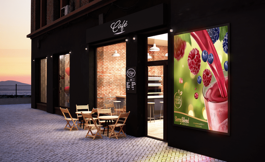 White ink and multi-layer printing are used to produce premium-margin, high-quality backlit graphics.