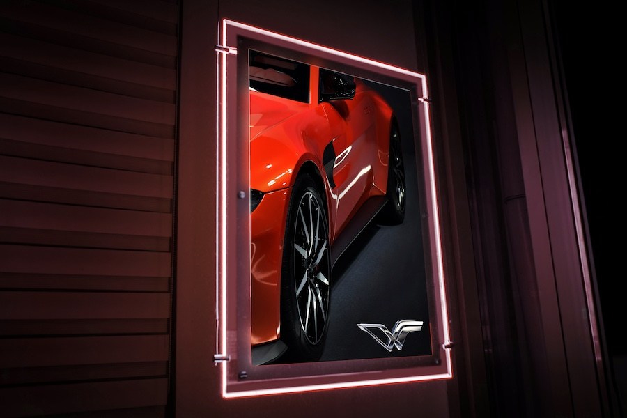 Day/Night backlit car graphic.